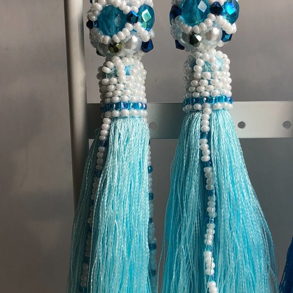 HENDMADE earrings long several colors - Picture 8 of 15